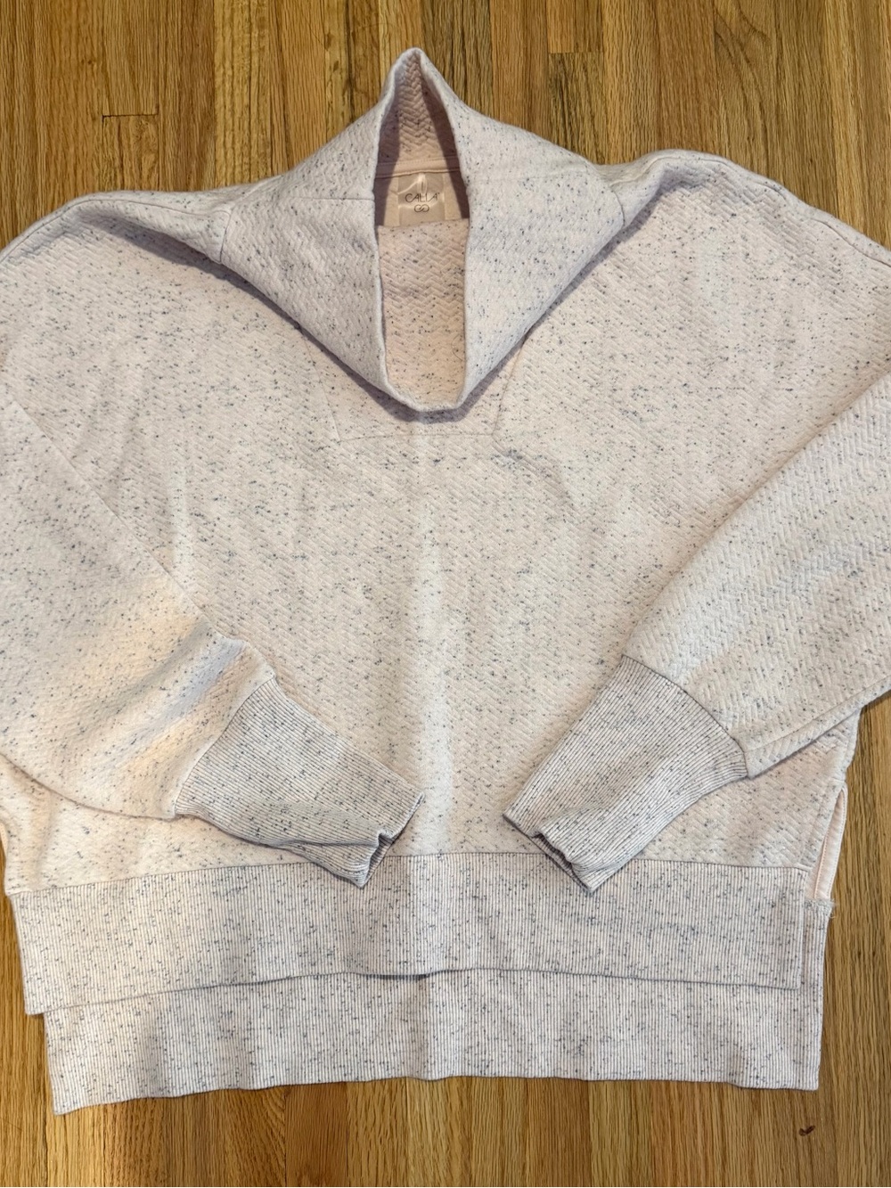 CALIA by Carrie Underwood Light Lavender Speckled Funnel Neck Sweatshirt